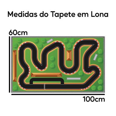 Tapete Pista De Carrinhos 3 Infantil Ilustrado Criança Lona