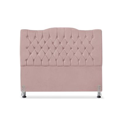 Cabeceira De Cama Box Casal 140cm Dunas - Veludo Rose