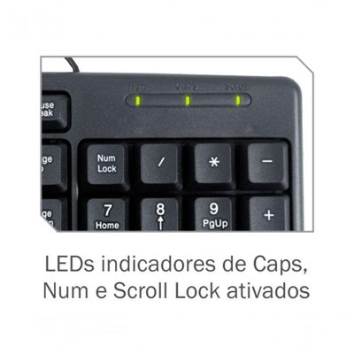 Teclado Kb-3728u Preto Abnt2