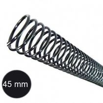 Espirais para Encadernação  Preto 45mm 400 Folhas 16 unidades