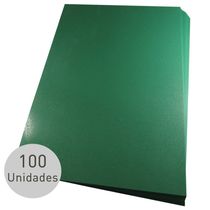 Capa para encadernação Ofício Verde PP Couro 0,30mm 100un