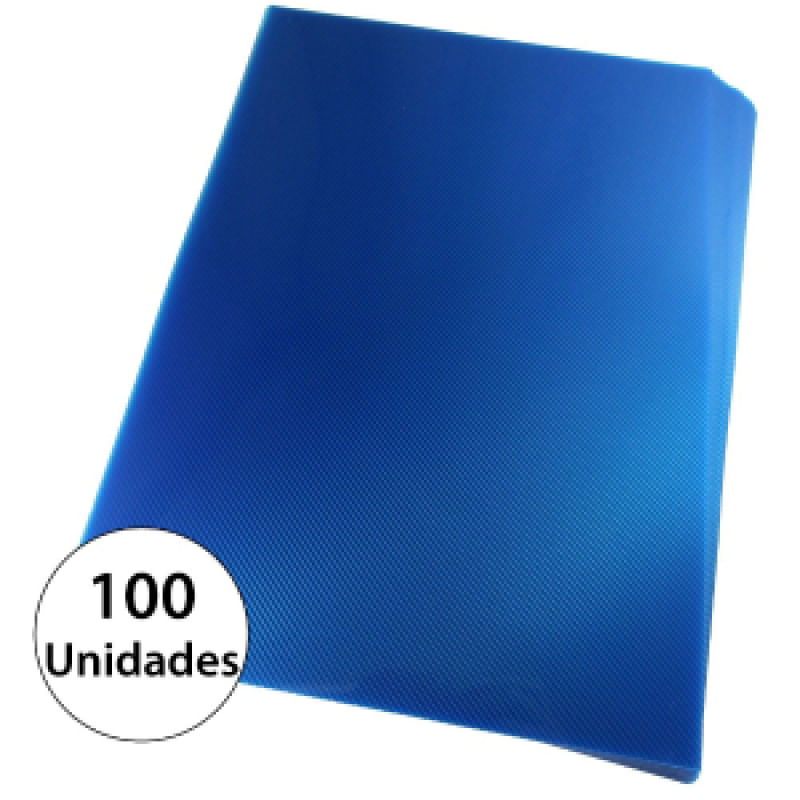 Capa para encadernação A4 Azul PP Line 0,30mm 100un