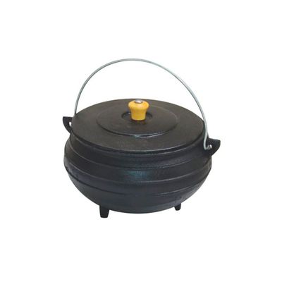 Panela Tripé De Ferro Fundido Com Tampa - Capacidade 8 Lt