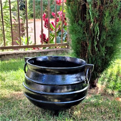 Panelão Caldeirão Bruxa Tripé Ferro Fundido Preto 90L 55cm