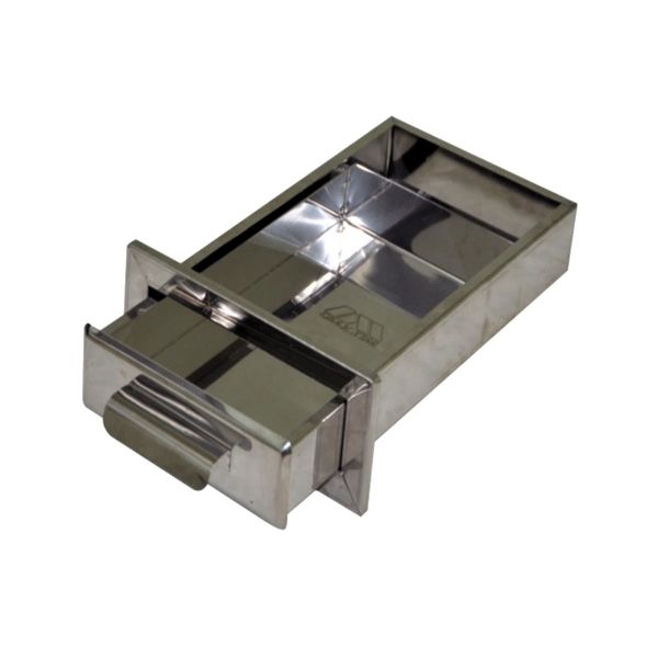 Gaveta Cinzeiro Lareira Chapa de Aço Inox Popular 46x32x6cm