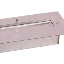 Queimador Lareira Portátil de Embutir Aço Inox 39x16,5x6cm