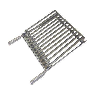 Grelha Parrilha Argentina Aço Inox com Caixa Gordura 50x60cm