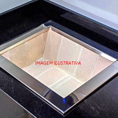 Caixa Braseiro Churrasqueira Gourmet em Aço Preta 60x45x28cm