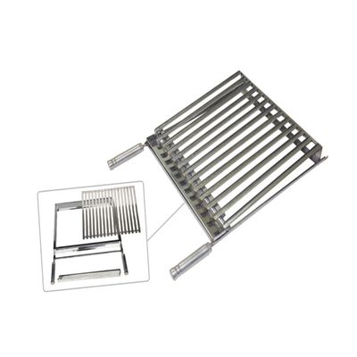 Grelha Parrilha Argentina Aço Inox com Caixa Gordura 50x50cm