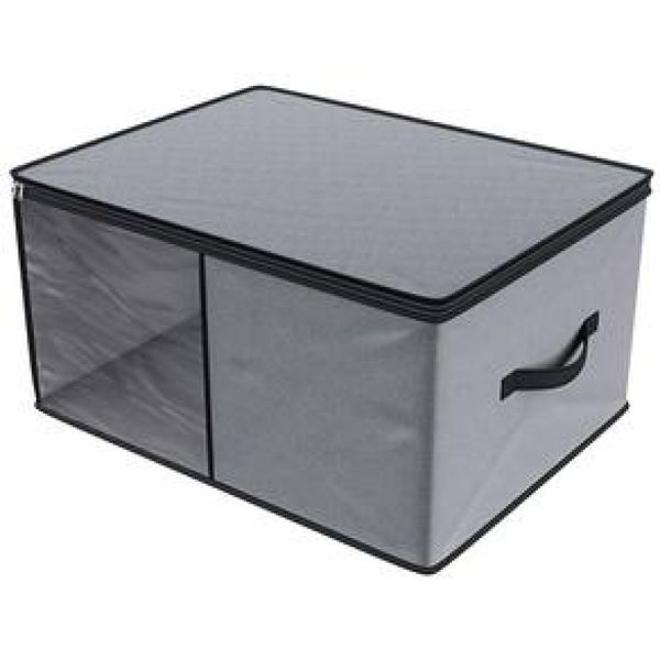 Organizador Euro Home para Cobertores e Edredons com Visor - Cinza