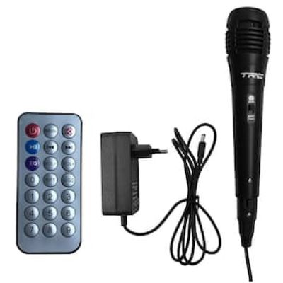 Caixa de Som Amplificada TRC Bluetooth 2 Alto-falantes de 10" e acompanha Microfone - 1300W