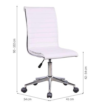 Conjunto de Mesa Studio 120 cm com Cadeira de Escritório Secretária Giratória Marilyn Branca