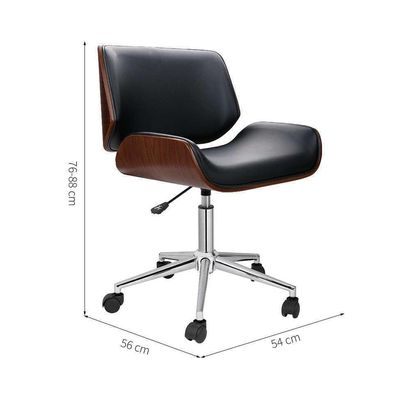 Conjunto de Mesa Morada Amendola e Grafito com Cadeira de Escritório Diretor Giratória Lauren Preta