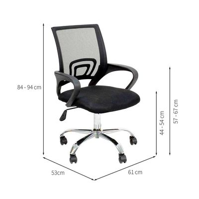 Conjunto de Mesa Studio Branca 120 cm com Cadeira de Escritório Secretária Giratória Javix Preta