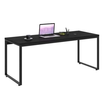Conjunto de Mesa Kuadra com Cadeira de Escritório Diretor Giratória Oslo Preta