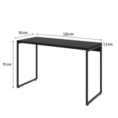 Conjunto de Mesa Studio 120 cm com Cadeira de Escritório Diretor Giratória Oslo Preta