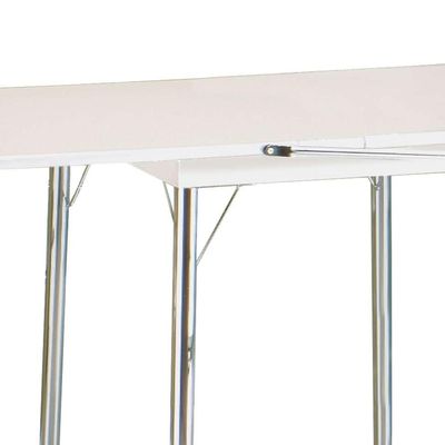 Mesa de Cozinha Dobrável Retangular Nádia Cromada 120 cm
