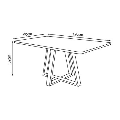 Conjunto Mesa 4 Cadeira Tampo 120x90 Vidro Pés Madeira Bege