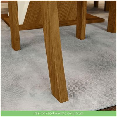 Conjunto Sala De Jantar Mesa 160cm Vidro 6 Cadeiras