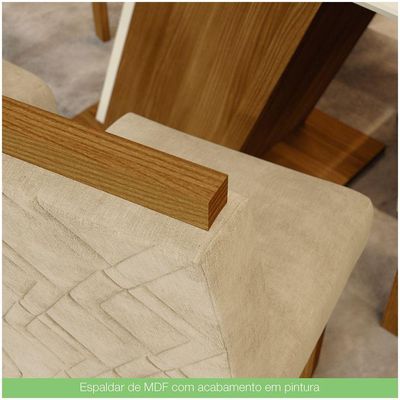 Conjunto Sala De Jantar Mesa 160cm Vidro 6 Cadeiras