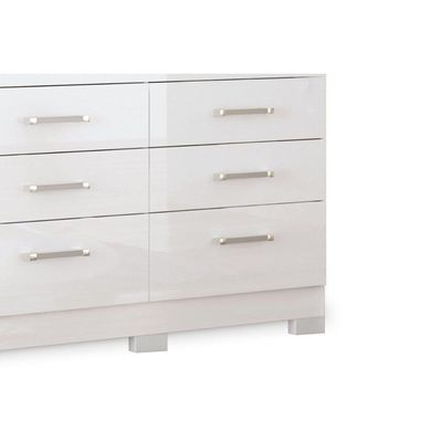 Guarda Roupa 3 Portas De Correr E 9 Gavetas C- Espelho E Pés Click 3.9 Jatoba-grafitteSantos Andirá