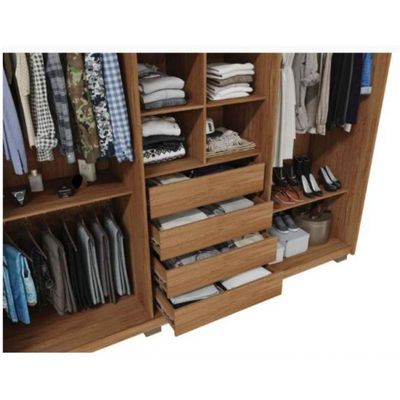 Guarda Roupa/ Roupeiro Mozart Caemmun 6 Portas E 4 Gavetas Freijo/off White