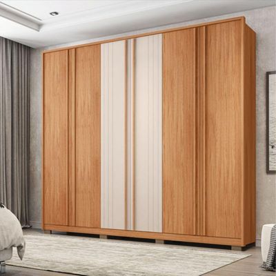 Guarda Roupa/ Roupeiro Mozart Caemmun 6 Portas E 4 Gavetas Freijo/off White