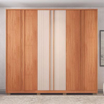 Guarda Roupa/ Roupeiro Mozart Caemmun 6 Portas E 4 Gavetas Freijo/off White