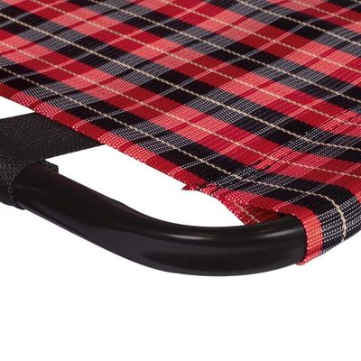 Cadeira De Praia Varanda Xadrez Em Aço 110 Kg Cores Mor Cor:vermelho Vermelho