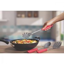 Colher para Arroz Tramontina Utilita em Nylon com Cabo de Polipropileno Vermelho