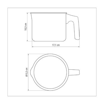 Fervedor Em Aluminio Com Revestimento Interno E Externo Em Antiaderente Chumbo 12 Cm 1 L