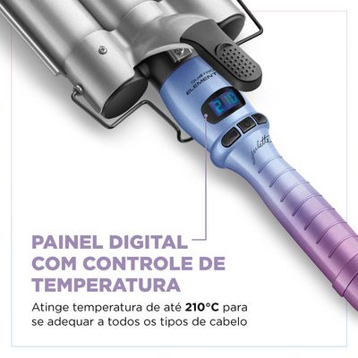 Modelador de Cachos Triondas By Juliette Mondial Azul/Rosa Bivolt - MCT-JU-03 BIV