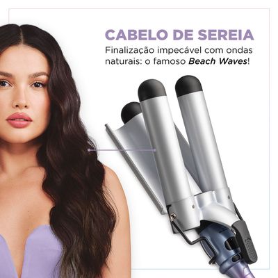 Modelador de Cachos Triondas By Juliette Mondial Azul/Rosa Bivolt - MCT-JU-03 BIV