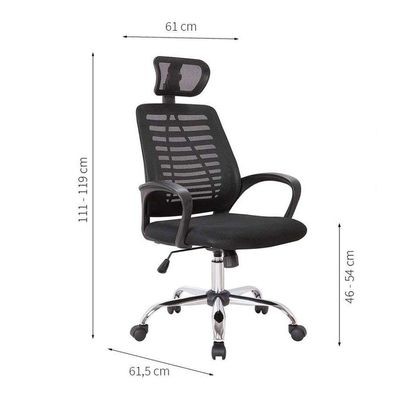 Conjunto de Mesa Studio 180 cm com Cadeira de Escritório Diretor Giratória Light Preta
