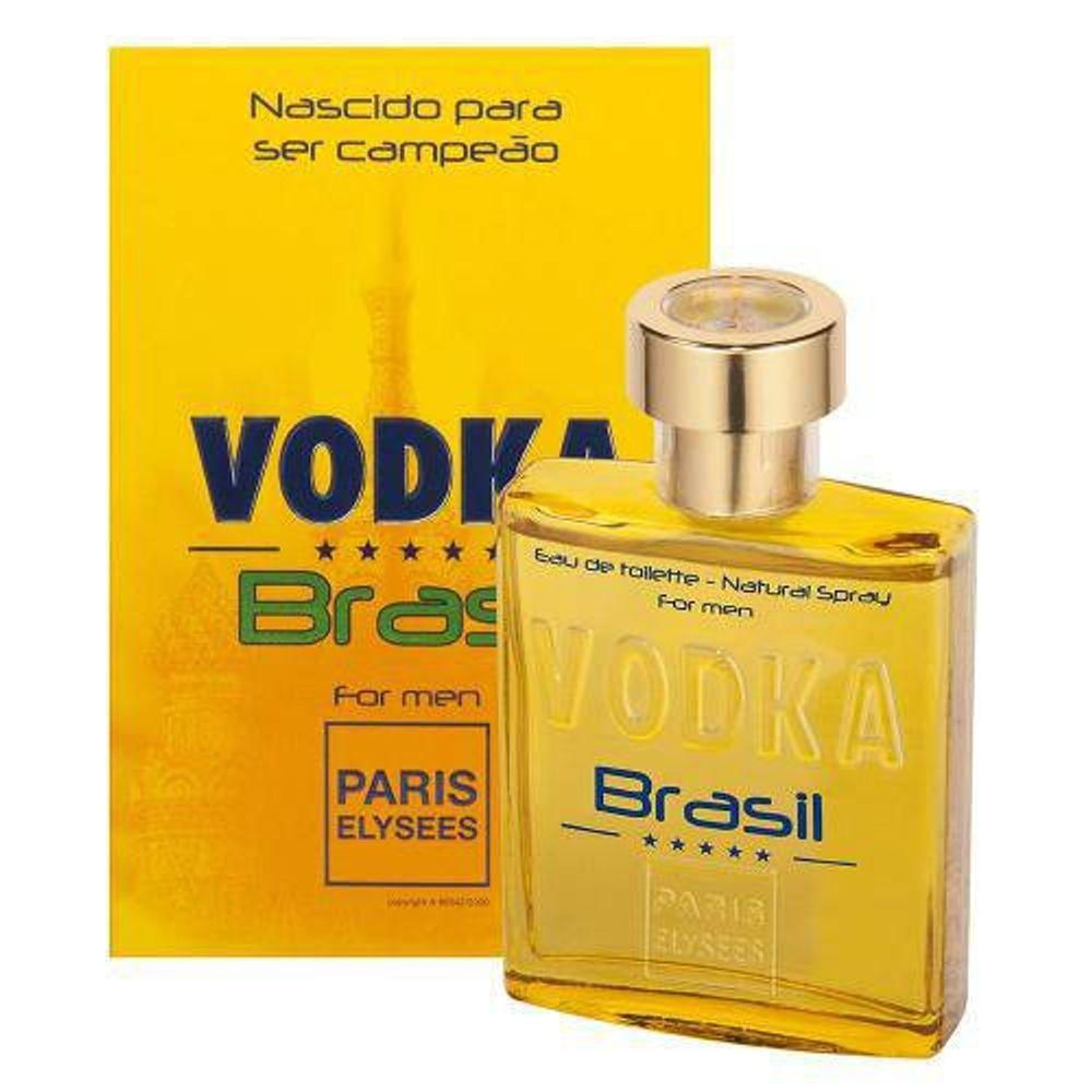 Vodka Brasil Yellow Eau De Toilette Paris Elysees - Perfume Masculino 100ml