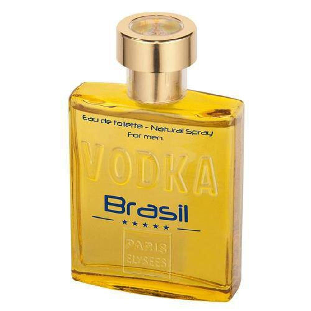 Vodka Brasil Yellow Eau De Toilette Paris Elysees - Perfume Masculino 100ml