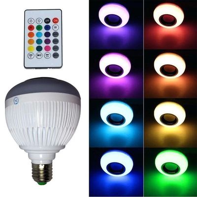 Lâmpada Led Musical Bluetooth Com Controle Remoto
