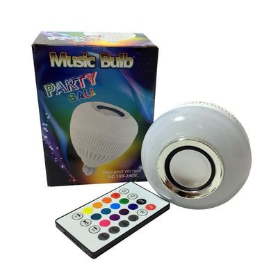 Lâmpada Led Musical Bluetooth Com Controle Remoto