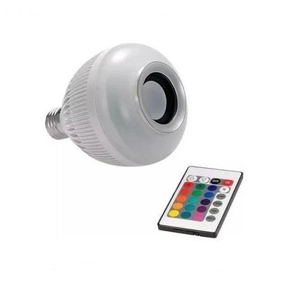 Kit 5 Lâmpada Musical Luz Led Bluetooth Som Controle