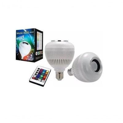 Kit 5 Lâmpada Musical Luz Led Bluetooth Som Controle