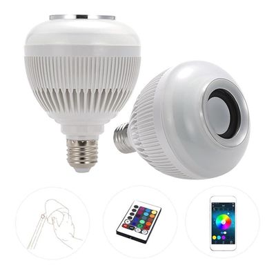 Lâmpada Led Musical Bluetooth Luzes Rgb Controle Remoto