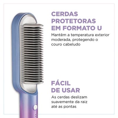 Escova Alisadora Qu4tro Elementos By Juliette Mondial EA-JU-03 BIV