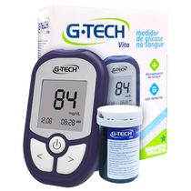 Kit Medidor de Glicose G-Tech Vita com 60 Tiras Reagentes