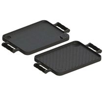 Bifeteira dupla face com alças de silicone Preto 23x28cm
