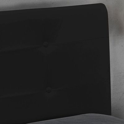 Cabeceira Luna Para Cama Box Solteiro 90cm Preto