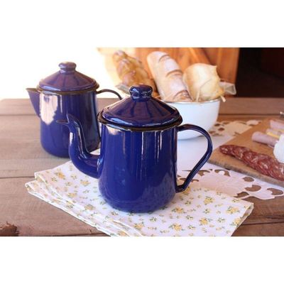 Bule Para Café Tradicional Esmaltado Azul 1,5 L Ewel