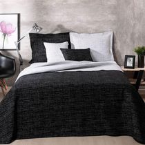 Colcha Queen Jacquard Dual Dupla Face 5 Peças Preto