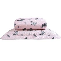 Cobre Leito Solteiro Bouti Basic Estampado 180 Fios 2 Peças - Mariposa