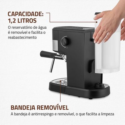 Cafeteira Espresso Dolce Crema 20 Bar Mondial C-20-EC 220V/60HZ