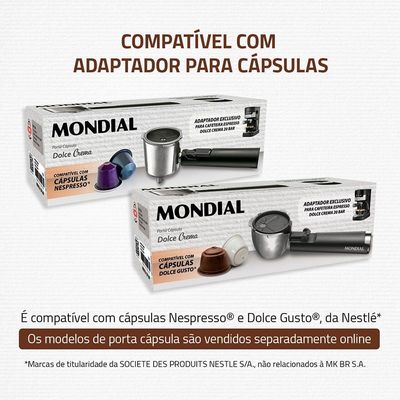 Cafeteira Espresso Dolce Crema 20 Bar Mondial C-20-EC 127V/60HZ